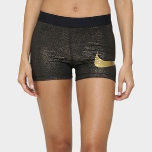Nike Gold Metallic Shorts